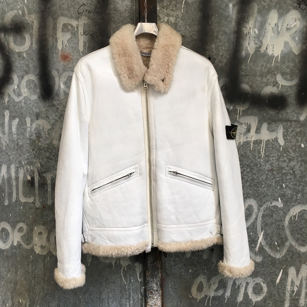 Stone island hand store painted sheepskin